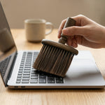 Walnut Wood Cleaning Brush – Soft Bristle for Coffee Grinder, Laptop, Car Interior, Camera Lens
