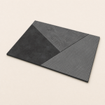 Geometric Bath Mat – Absorbent Non-Slip Quick Dry Shower Rug Minimalist Bathroom Decor