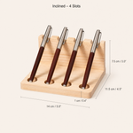 Wooden Pen Stand Desk Organizer – Minimalist Office Storage for Pens and Stylus