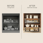 Under Cabinet Shelf Organizer - Hanging Stainless Steel Expandable Spice Rack