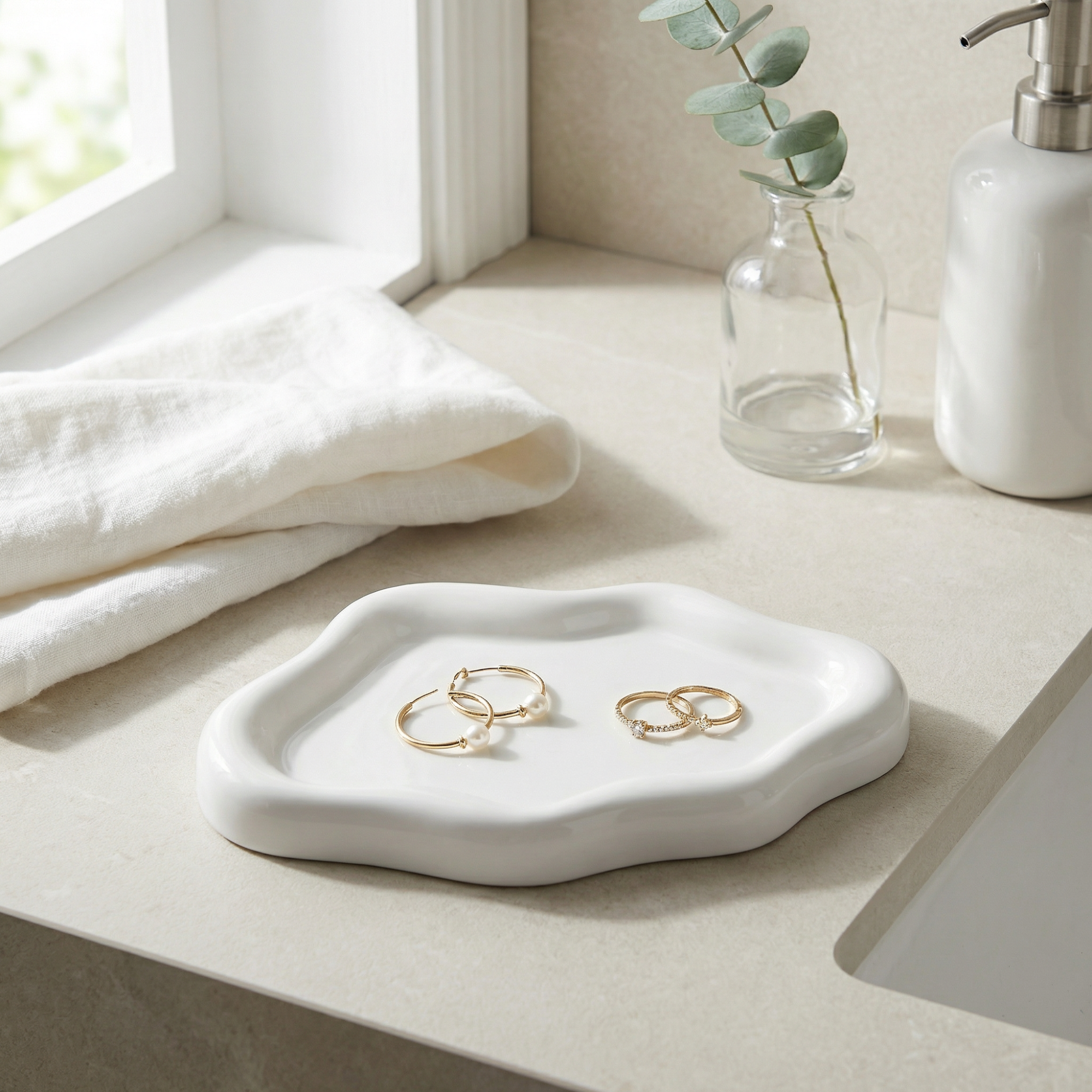Cloud-Shaped Jewelry Tray – Decorative accessory Organizer for Bedroom, Vanity & Dressor