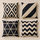 Geometric Throw Pillow Cover – Linen Cotton Cushion Cover for Sofa Bed or Chair