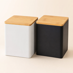 Sealed Storage Jar with Bamboo Lid – Kitchen Tea Coffee Spice Canister Tin