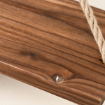 Wood Rope Hanging Wall Shelf – Pine Floating Shelves for Plants Home Decor Display