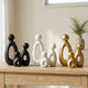 Abstract Family Figurine Set – Modern Minimalist Sculpture Home Decor Living Room Shelf Accent