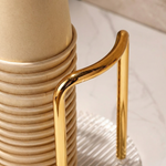 Gold Luxury Paper Cup Dispenser – Acrylic Cup Holder for Kitchen, Office & Coffee Stations