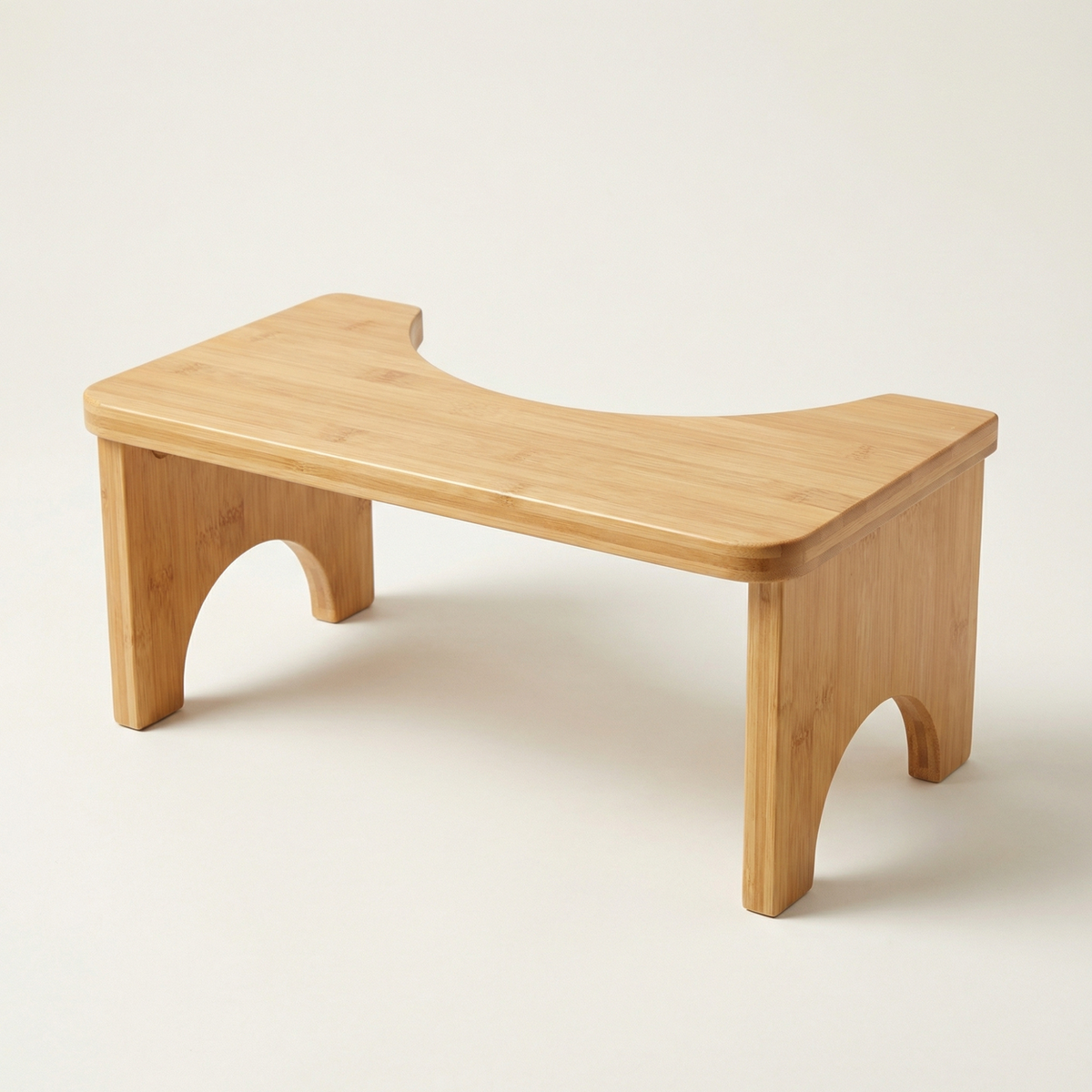 Bamboo Squatting Position Toilet Stool – Wood Ergonomic Bathroom Footstool for Natural Posture