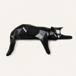 Geometric Cat Sculpture – Modern Resin Figurine for Shelf Desk Home Office Decor