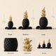 Pineapple Sculpture – Gold Crown Resin Decor for Coffee Table and Living Room