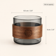 Glass Tea Cup with Walnut Wood Sleeve – Borosilicate Heat Resistant Coffee Mug