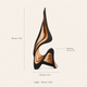 Abstract Wood Sculpture – Layered Minimalist Statue for Shelf, Desk and Living Room Decor