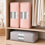 Foldable Clothing Storage Bag – Wardrobe Organizer for Blankets Quilts Pillows Bedding