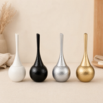 Sculptural Toilet Brush with Holder – Long Handle Bathroom Brush, Minimalist Design