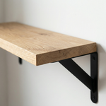 Wall Mounted Shelf with Brackets - Floating Wood Display for Living Room, Bedroom & Decor