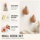Wooden Drop Wall Hook – Minimalist Wood Wall Hanger for Entryway, Hallway, Bathroom