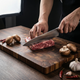 Double-Sided Acacia Wood Cutting Board - Professional Cooking Prep Board with End-Grain Style Look