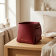 PU Leather Storage Basket – Folding Desktop Organizer for Pens Keys Cosmetics Minimalist Home Decor