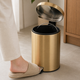 Gold Step Bin 5L – Champagne Steel Pedal Trash Can for Bathroom or Kitchen