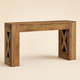 Farmhouse Console Table with Drawers – X-Shaped Legs, Entryway Hallway Sofa Table