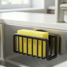 Kitchen Sink Sponge Holder – Suction Cup Organizer, Open Drain Rack for Sponges and Scrubbers