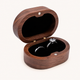 Oval Walnut Ring Box – Solid Wood Jewelry Case for Proposal, Wedding, Gift Giving