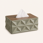 Geometric Tissue Box Holder – Minimalist Desktop Storage Organizer for Home Office