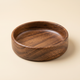 Walnut Wood Bowl – Natural Wooden Salad and Fruit Serving Basin, Minimalist Dining Room Tableware