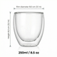 Double Wall Glass Coffee Mug – Heat Resistant Borosilicate Cup for Hot and Cold Drinks