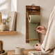 Wooden Clipboard Roll Notepad – Hanging Memo Pad Desk Note Board Minimalist Office