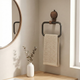 Walnut Towel Ring – No Drill Suction Mount, Rotating Wall Towel Holder for Bathroom & Kitchen