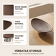 Oval Catchall Tray – Bedside Organizer Dresser Tray Jewelry Dish Entryway Storage Modern Decor