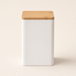 Sealed Storage Jar with Bamboo Lid – Kitchen Tea Coffee Spice Canister Tin