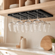 Under Cabinet Wine Glass Holder – No Drill Stemware Rack for Kitchen Bar