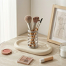 Spring Style Toothbrush & Makeup Brush Holder – Stainless Steel Minimalist Bathroom and Vanity Organizer