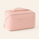 Makeup Organizer Bag for Travel – PU Leather Zip Cosmetic Case with Inner Dividers