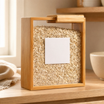 Bamboo Food Storage Canister – Pantry Organizer with Clear Window, Kitchen Container