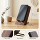 Wooden Phone Stand – Walnut Desktop Holder for iPhone Android Desk Organizer Office Accessories