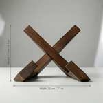 Wooden Cookbook Stand – Freestanding X-Shaped Book Holder for Kitchen & Minimalist Tablet Display