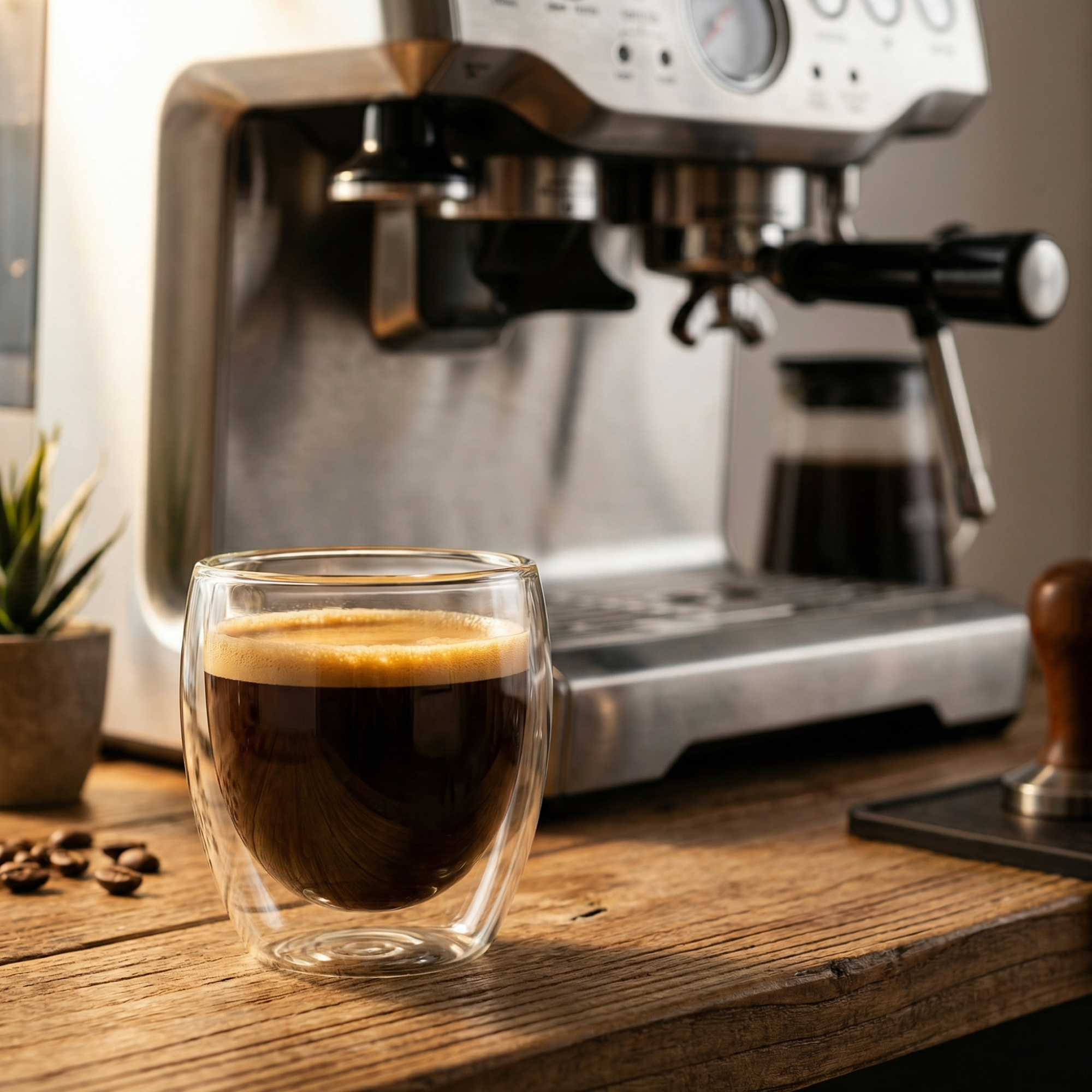 Double Wall Glass Coffee Mug – Heat Resistant Borosilicate Cup for Hot and Cold Drinks
