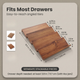 4 Tier Spice Rack Organizer for Drawer – Natural Acacia Wood Cabinet Storage Tray