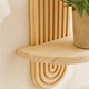 Wooden Arch Wall Shelf – Geometric Floating Shelf, Natural Wood, Modern Home Decor
