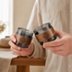 Glass Tea Cup with Walnut Wood Sleeve – Borosilicate Heat Resistant Coffee Mug
