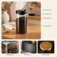 Airtight Glass Coffee Storage Jar – Vacuum Pump Canister for Beans Tea Spices