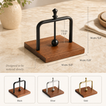 Napkin Holder for Table – Wood Base Metal Frame Cafe Restaurant Kitchen Decor