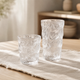 Glacier Texture Glass – Sculptural Clear Drinking Cup for Tea Coffee Water Home Bar