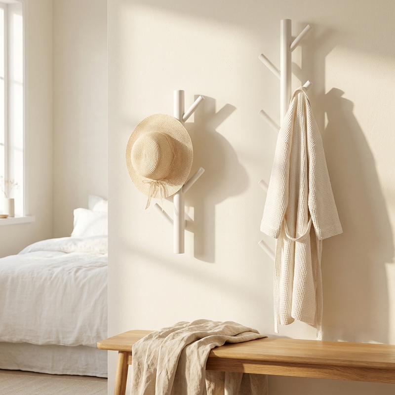 Tree Branch Wall Coat Rack – Wall Mounted Hook Rack for Entryway Hallway Bedroom