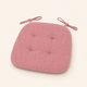 Linen Chair Cushion – Tufted Tie-On Seat Pad for Dining Chairs, Breathable
