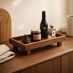 Wooden Serving Tray – Japanese Style Tea Tray Coffee Display Organizer Home Decor Minimalist