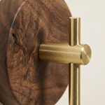 Minimalist Gold Walnut Wall Hook – Self Adhesive Coat Hook for Kitchen, Bathroom & Modern Decor