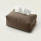 Leather Tissue Box Cover – Modern rectangular design for bathroom vanity, countertop tissue holder